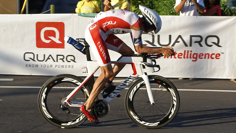 Jan Frodeno on the bike at Kona