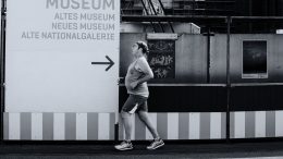 Fat runner stretching